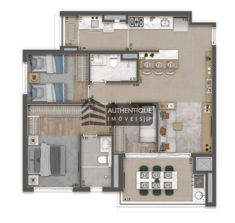 Apartamento à venda com 2 quartos, 65m² - Foto 40