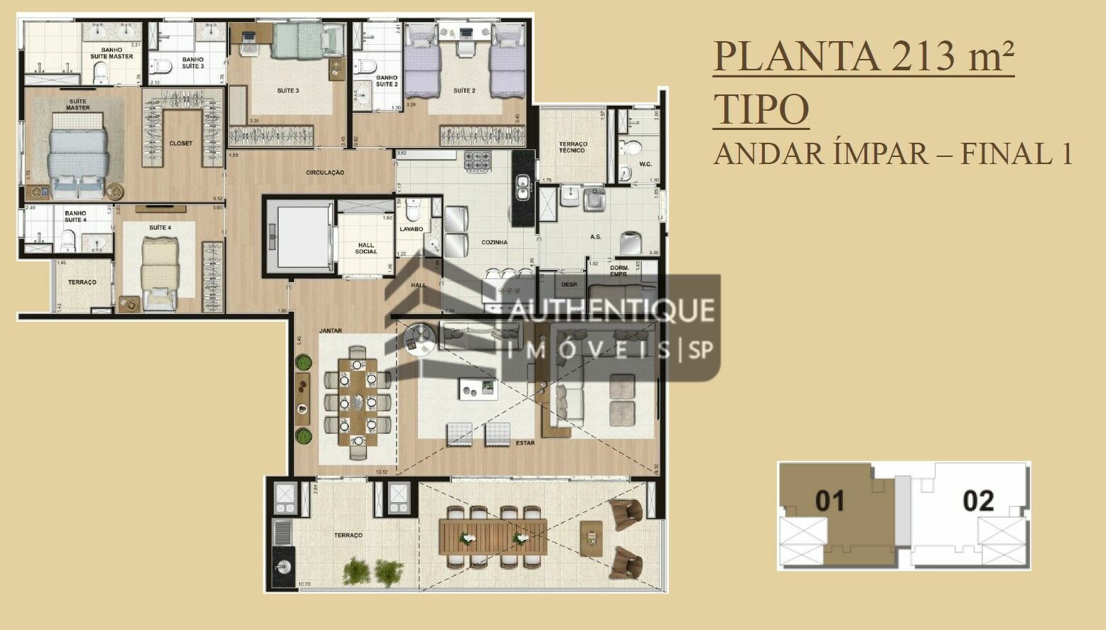 Apartamento à venda com 4 quartos, 213m² - Foto 30