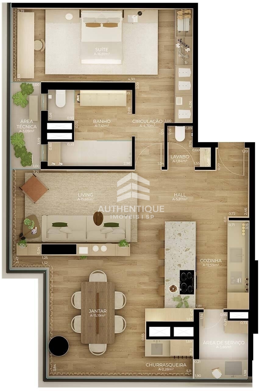 Apartamento, 3 quartos, 162 m² - Foto 27