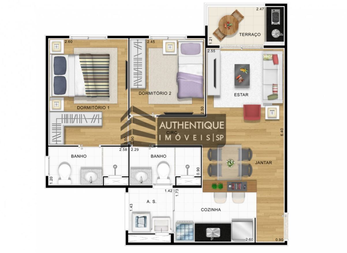 Apartamento à venda com 2 quartos, 53m² - Foto 46