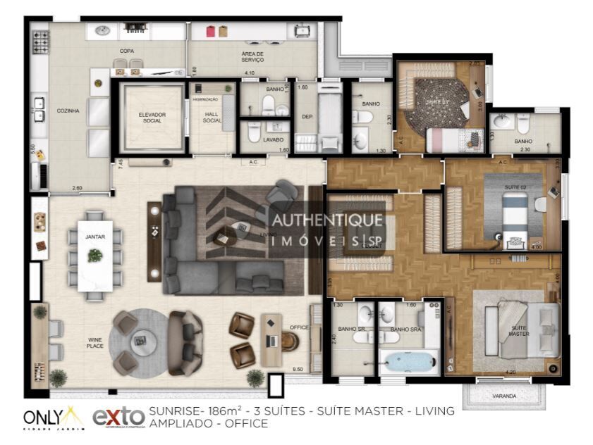 Apartamento à venda com 4 quartos, 186m² - Foto 43