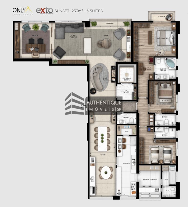 Apartamento à venda com 4 quartos, 186m² - Foto 47