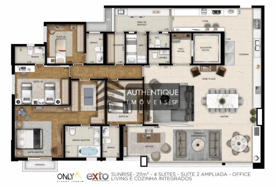 Apartamento à venda com 4 quartos, 186m² - Foto 46