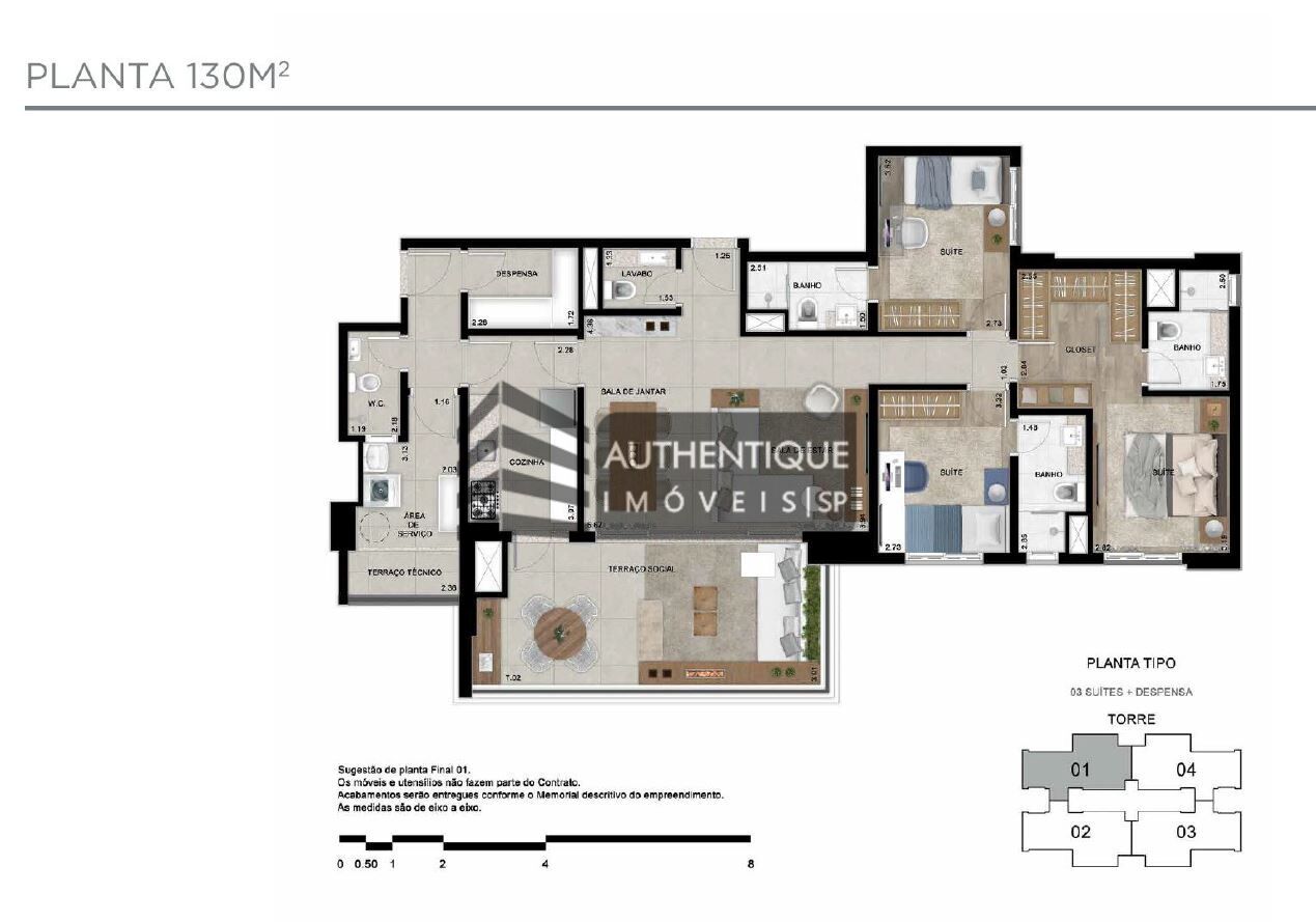 Apartamento à venda com 3 quartos, 133m² - Foto 33