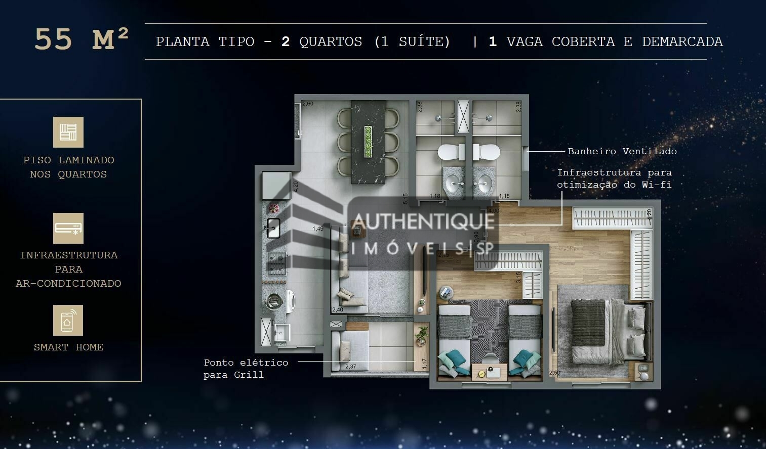 Apartamento à venda com 2 quartos, 55m² - Foto 18