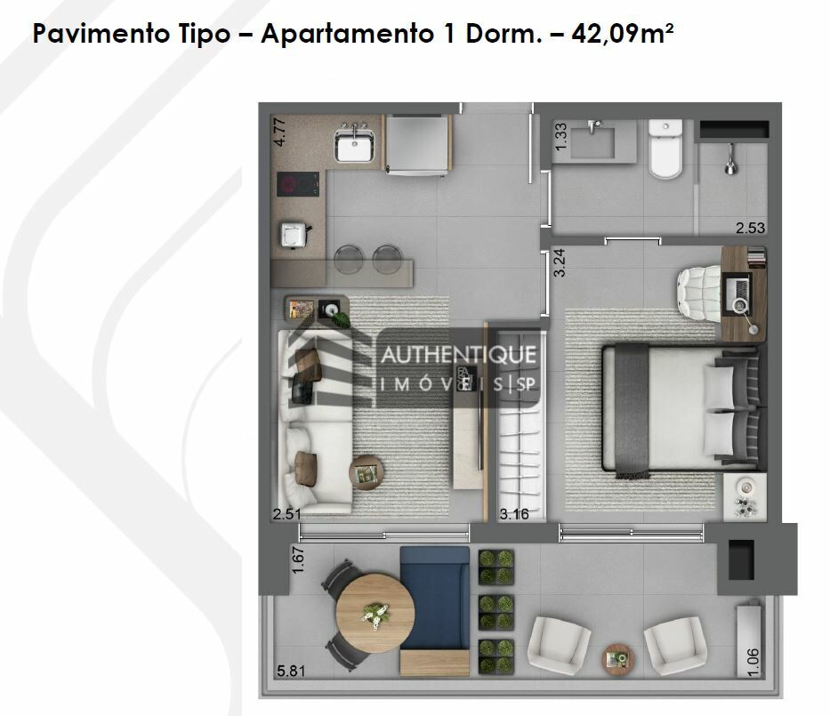 Apartamento à venda com 1 quarto, 44m² - Foto 34