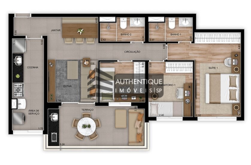 Apartamento à venda com 3 quartos, 86m² - Foto 7