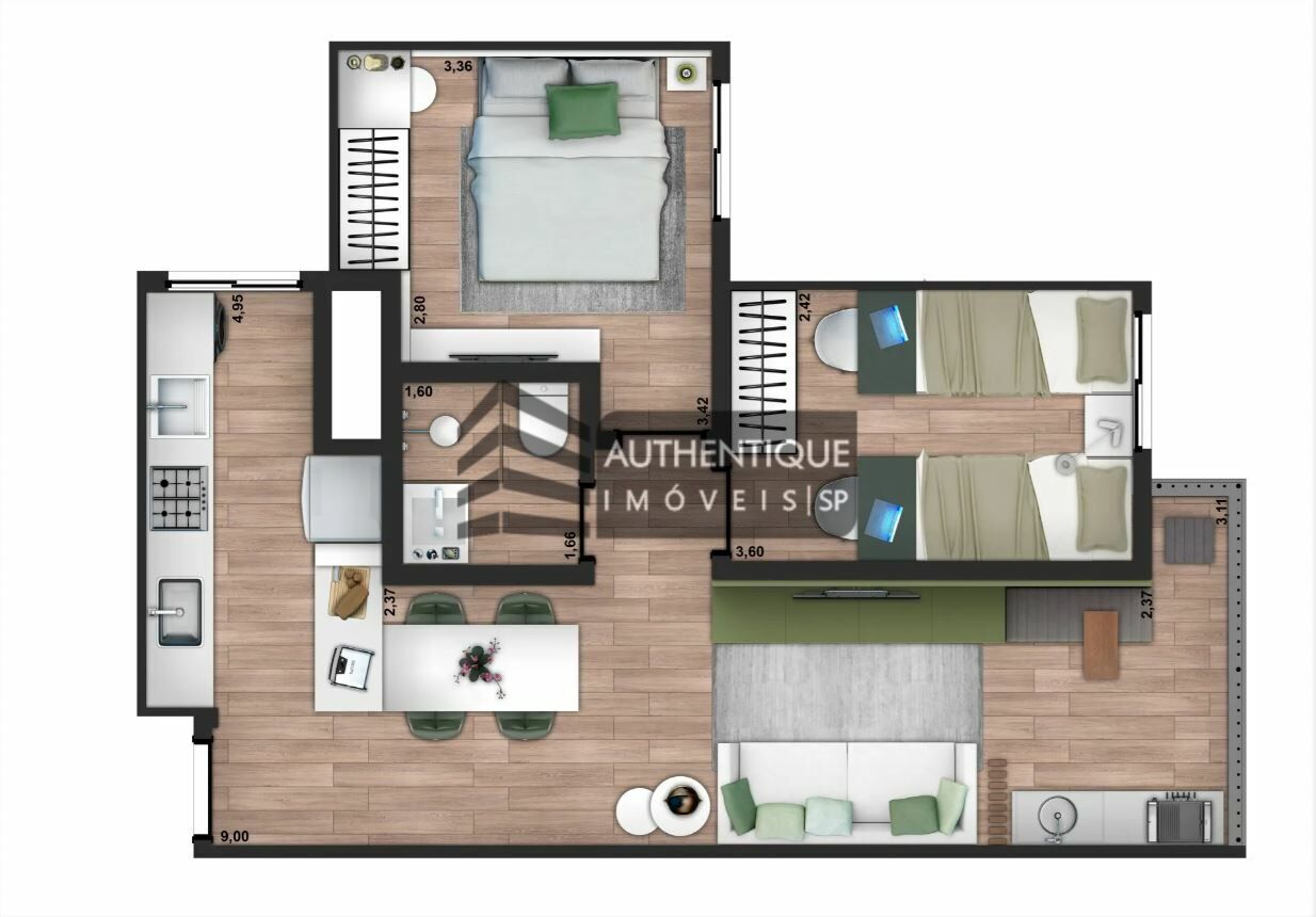 Apartamento, 2 quartos, 55 m² - Foto 8