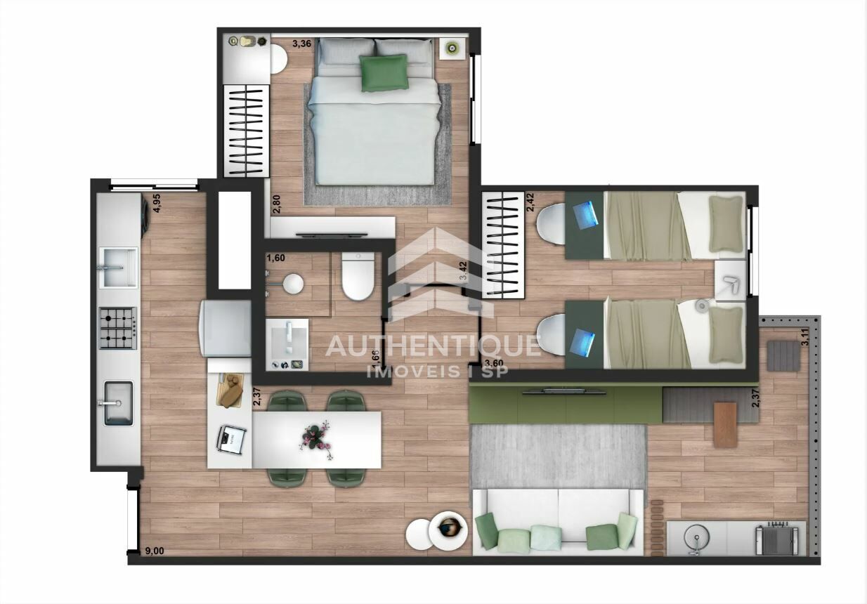 Apartamento, 2 quartos, 55 m² - Foto 8