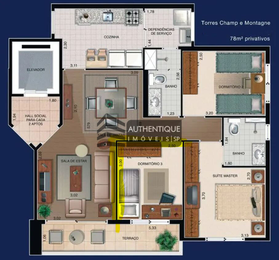 Apartamento à venda com 2 quartos, 78m² - Foto 27