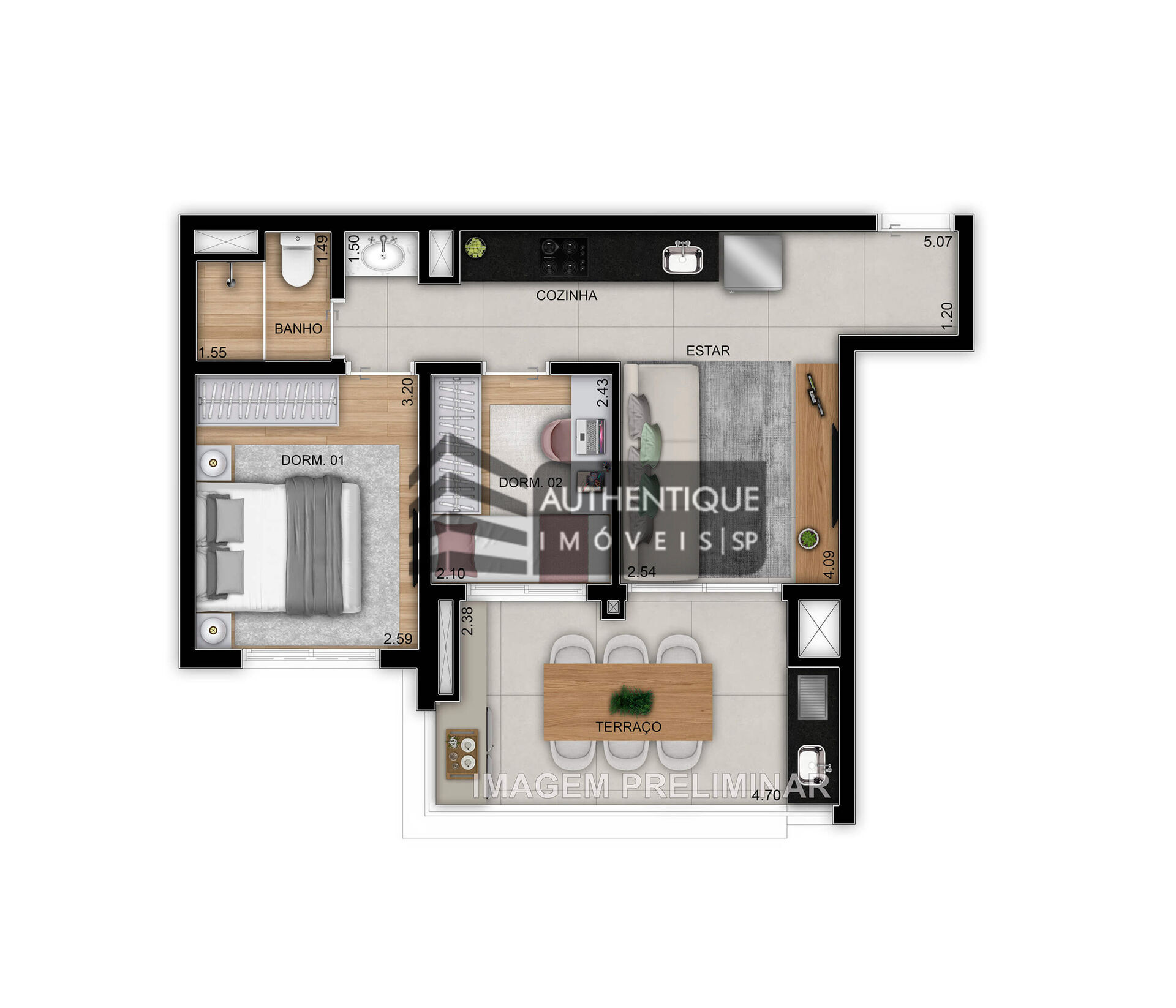 Apartamento à venda com 2 quartos, 50m² - Foto 27