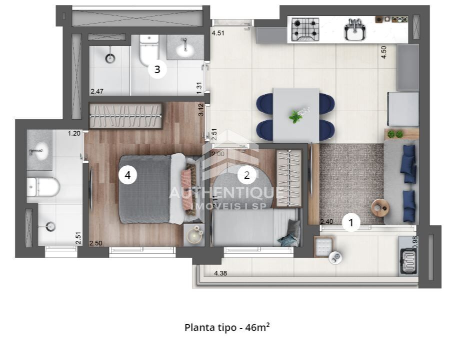 Apartamento, 2 quartos, 51 m² - Foto 30