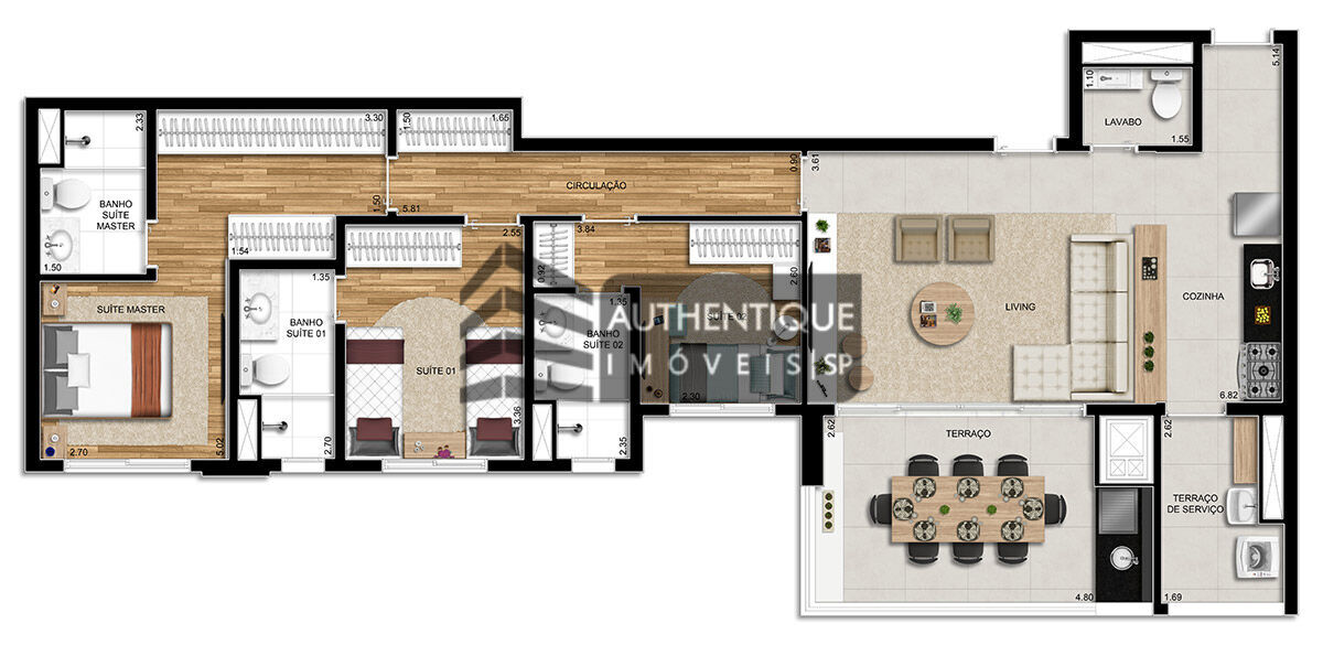 Apartamento à venda com 3 quartos, 107m² - Foto 19