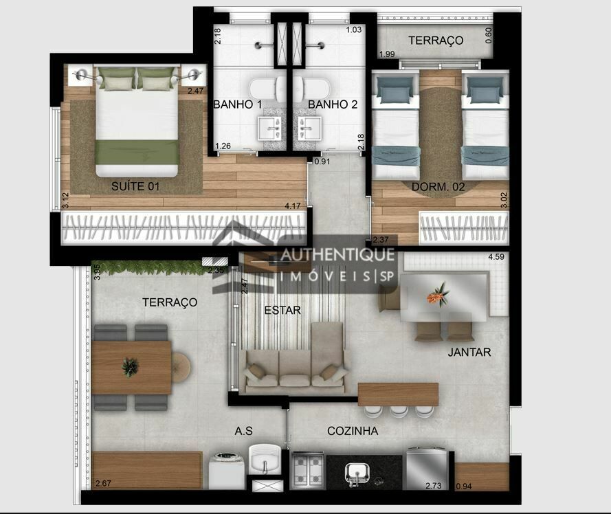 Apartamento à venda com 2 quartos, 71m² - Foto 21