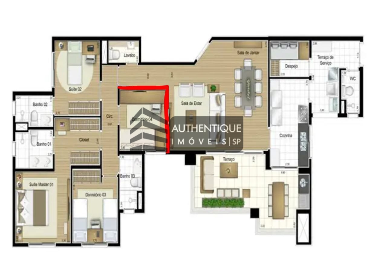 Apartamento à venda com 3 quartos, 142m² - Foto 10