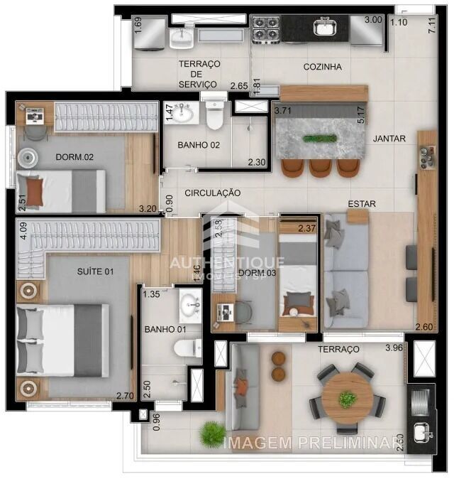 Apartamento, 3 quartos, 91 m² - Foto 13
