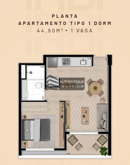 Apartamento à venda com 1 quarto, 53m² - Foto 25