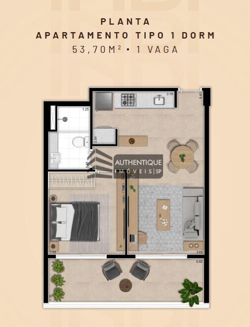 Apartamento à venda com 1 quarto, 53m² - Foto 26