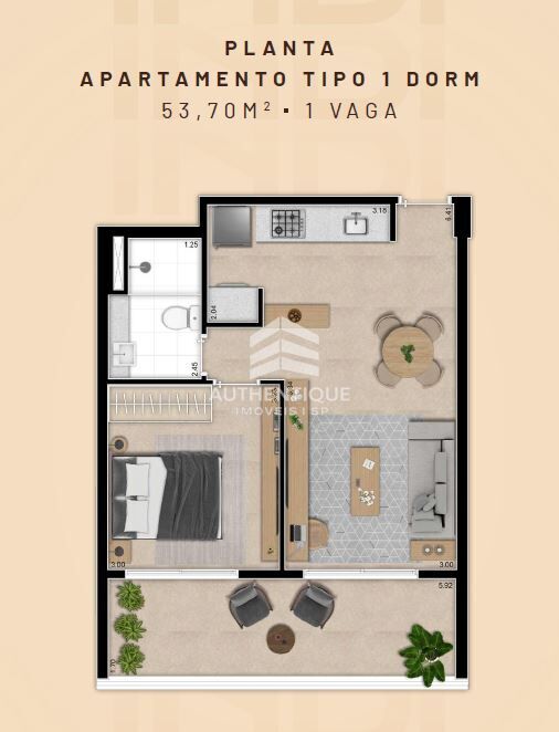Apartamento, 1 quarto, 53 m² - Foto 26
