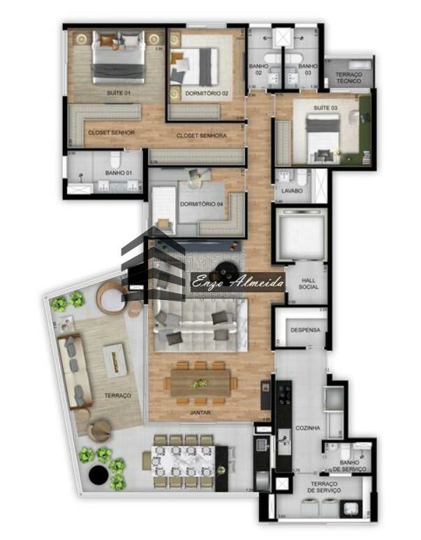 Apartamento à venda com 3 quartos, 195m² - Foto 27