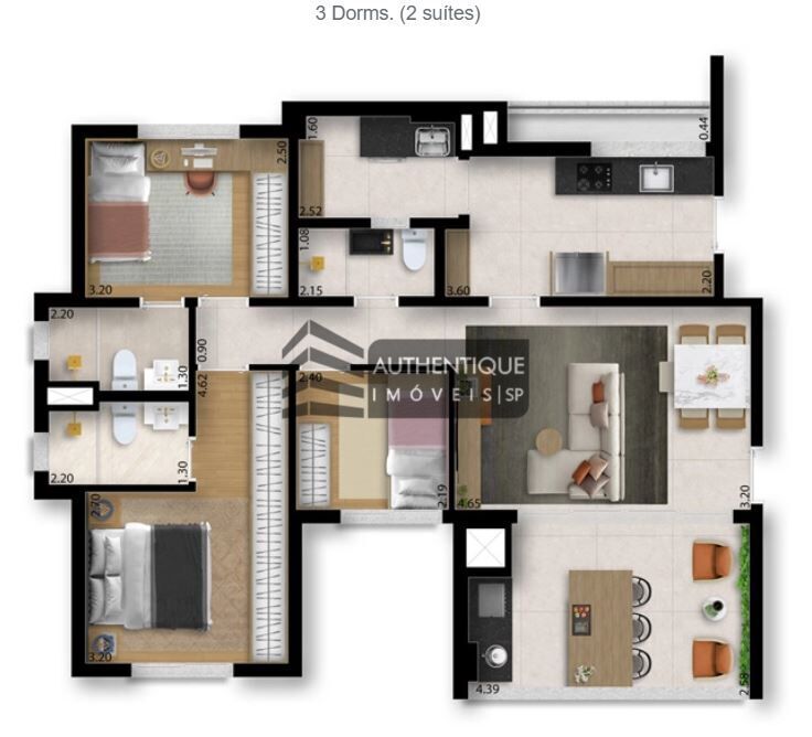 Apartamento à venda com 3 quartos, 156m² - Foto 22