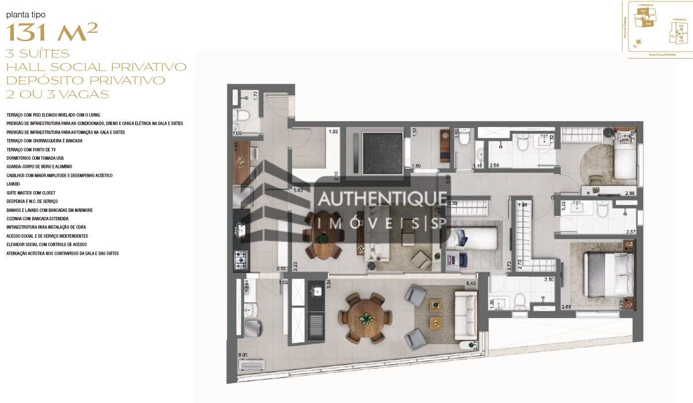 Apartamento à venda com 3 quartos, 131m² - Foto 27