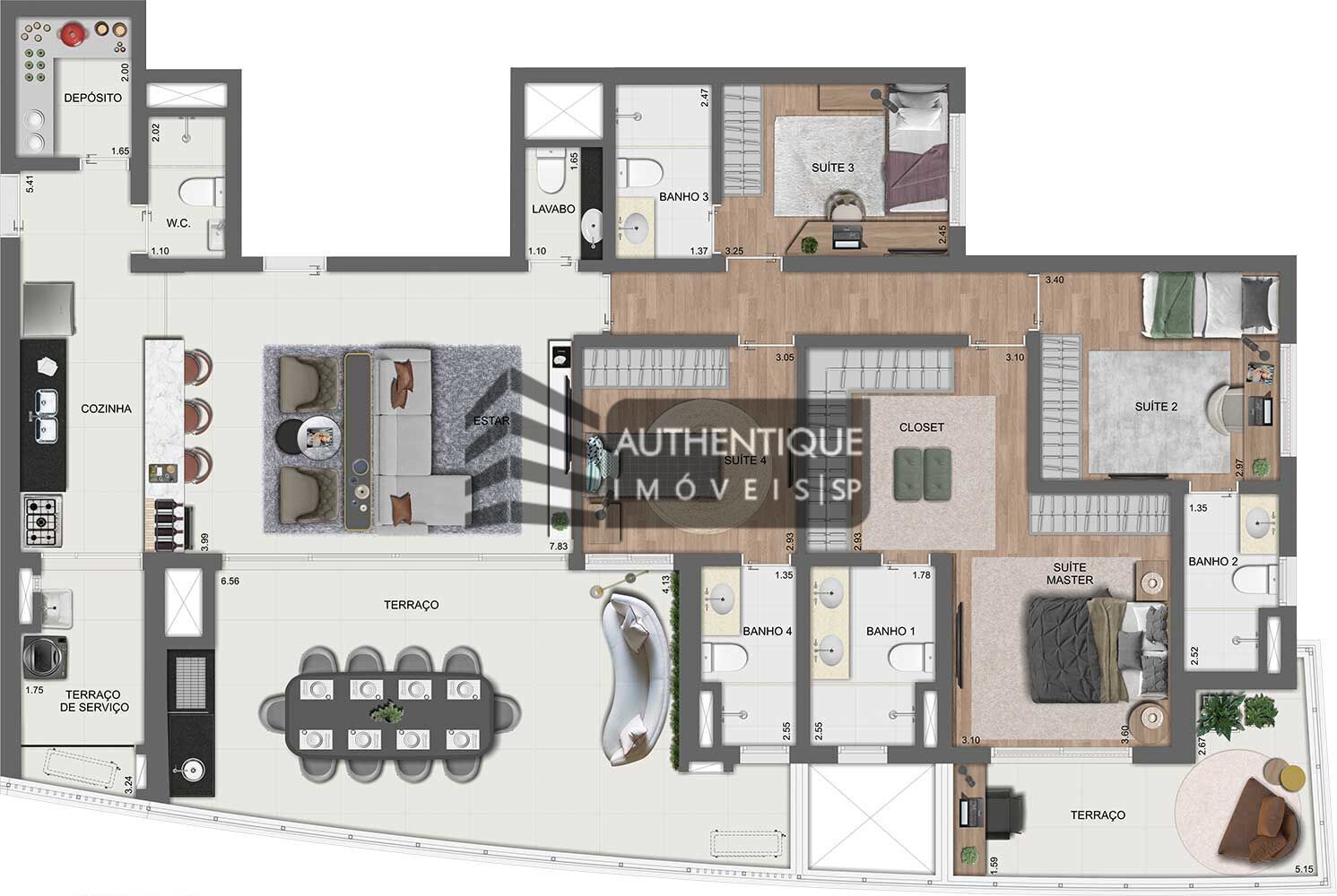 Apartamento à venda com 4 quartos, 157m² - Foto 52