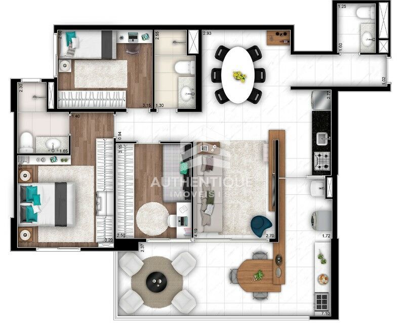 Apartamento, 3 quartos, 102 m² - Foto 33