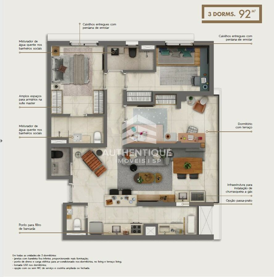 Apartamento, 3 quartos, 92 m² - Foto 41