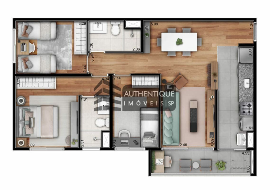 Apartamento à venda com 3 quartos, 76m² - Foto 24