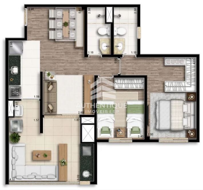 Apartamento, 2 quartos, 68 m² - Foto 33