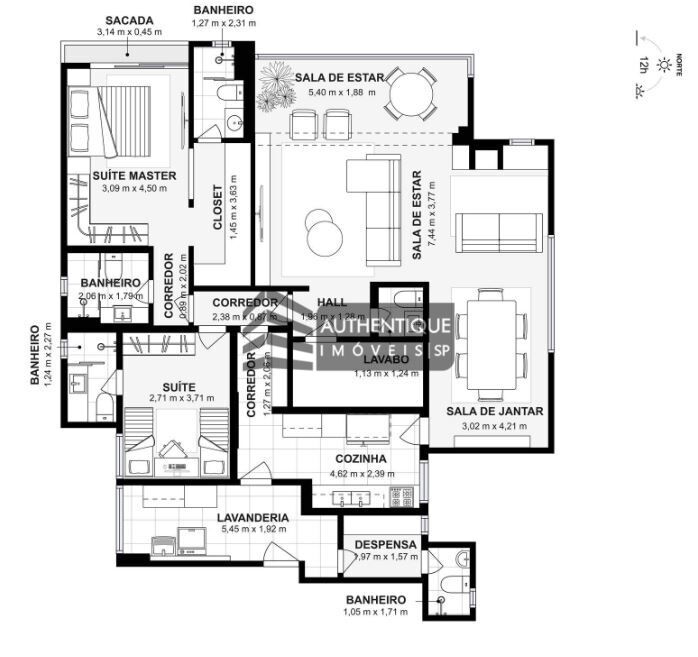 Apartamento à venda com 2 quartos, 137m² - Foto 43