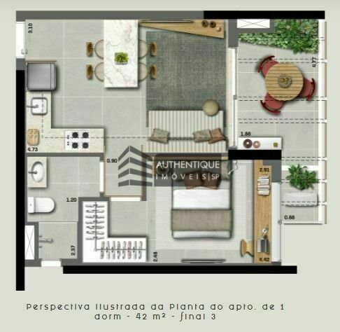 Cobertura à venda com 1 quarto, 98m² - Foto 10