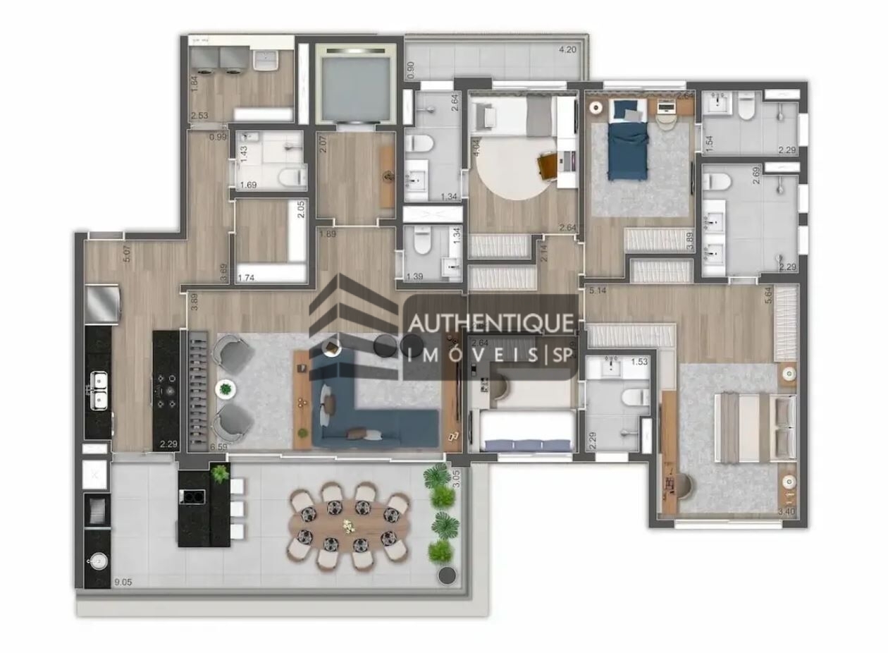 Cobertura à venda com 4 quartos, 258m² - Foto 9