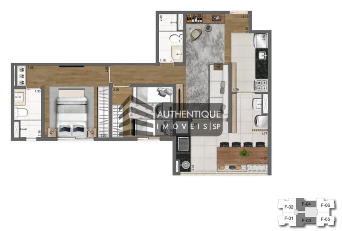 Apartamento à venda com 2 quartos, 69m² - Foto 34