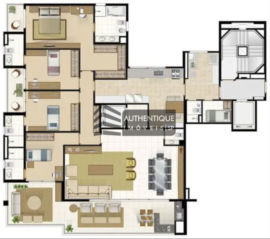 Apartamento à venda com 3 quartos, 220m² - Foto 31