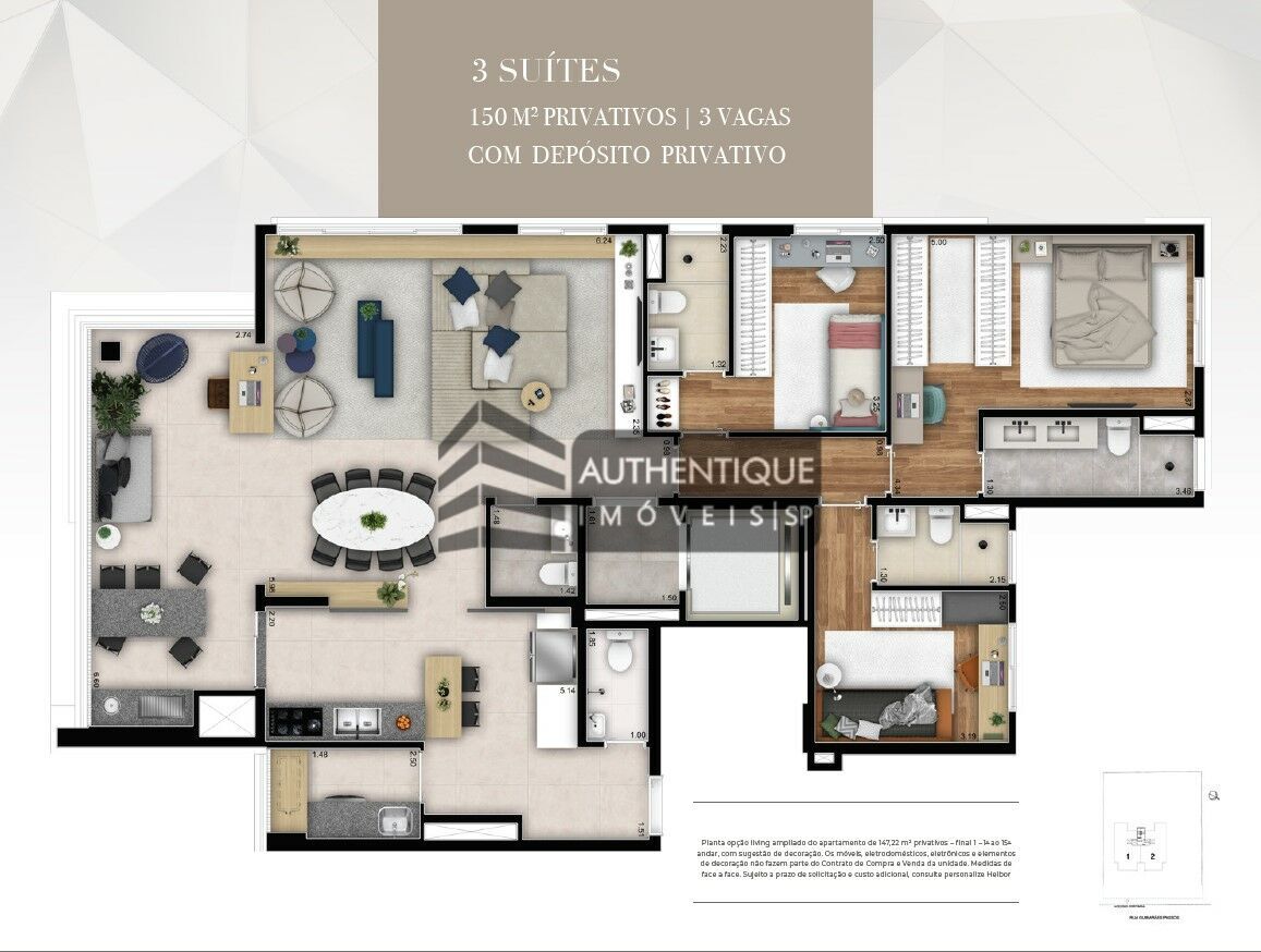 Apartamento à venda com 4 quartos, 150m² - Foto 13