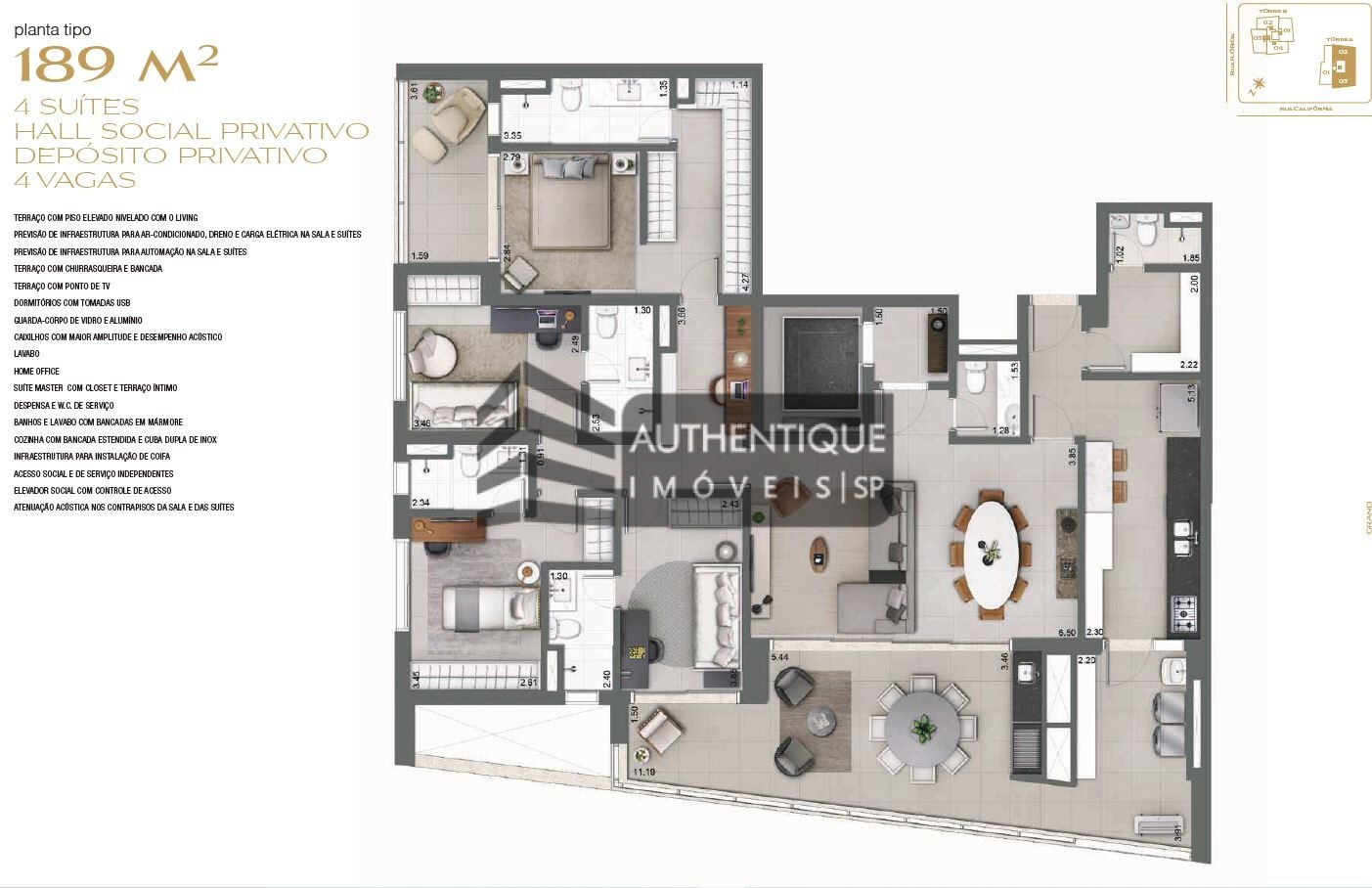 Apartamento à venda com 4 quartos, 158m² - Foto 23