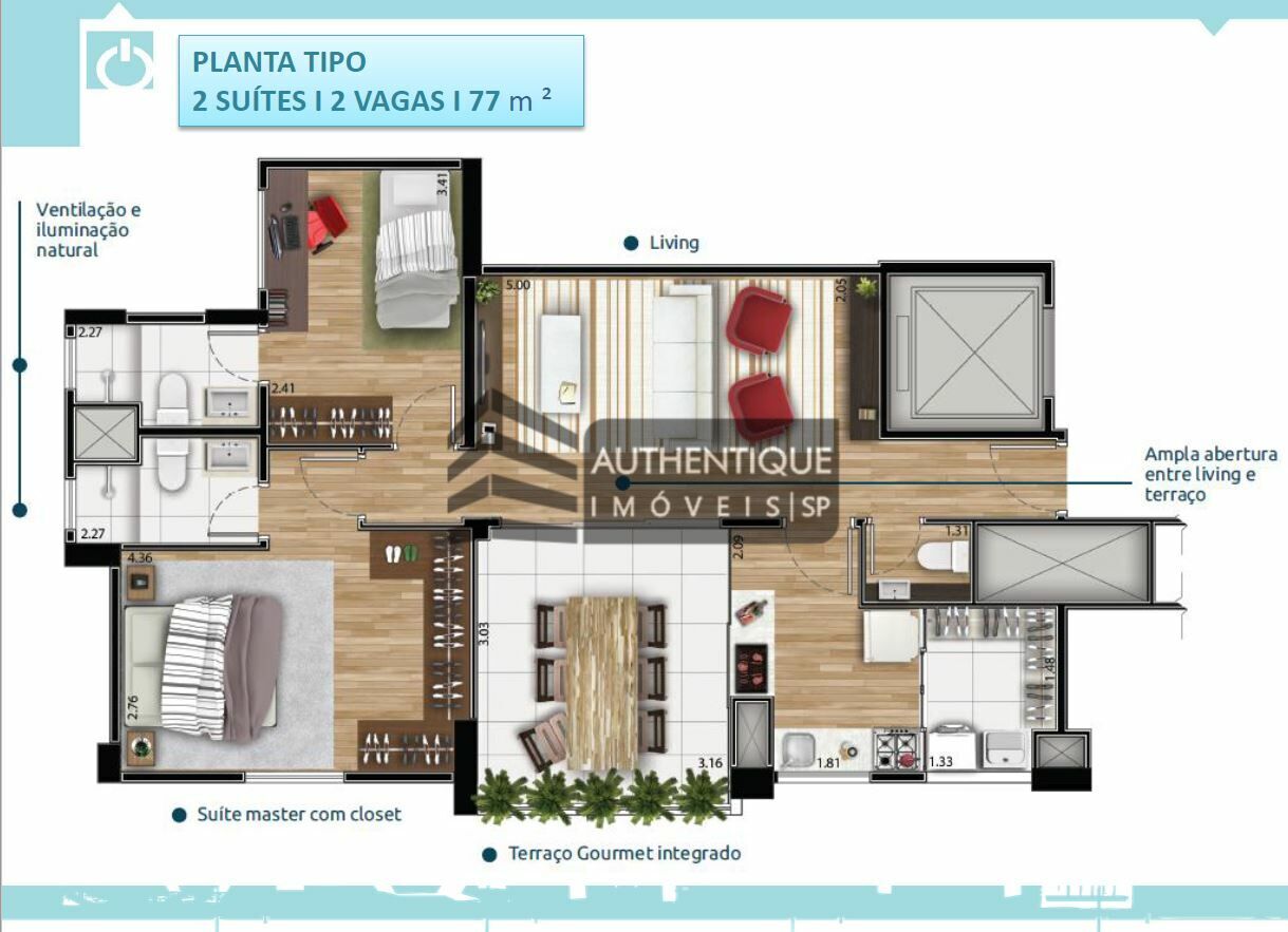 Apartamento à venda com 2 quartos, 77m² - Foto 41