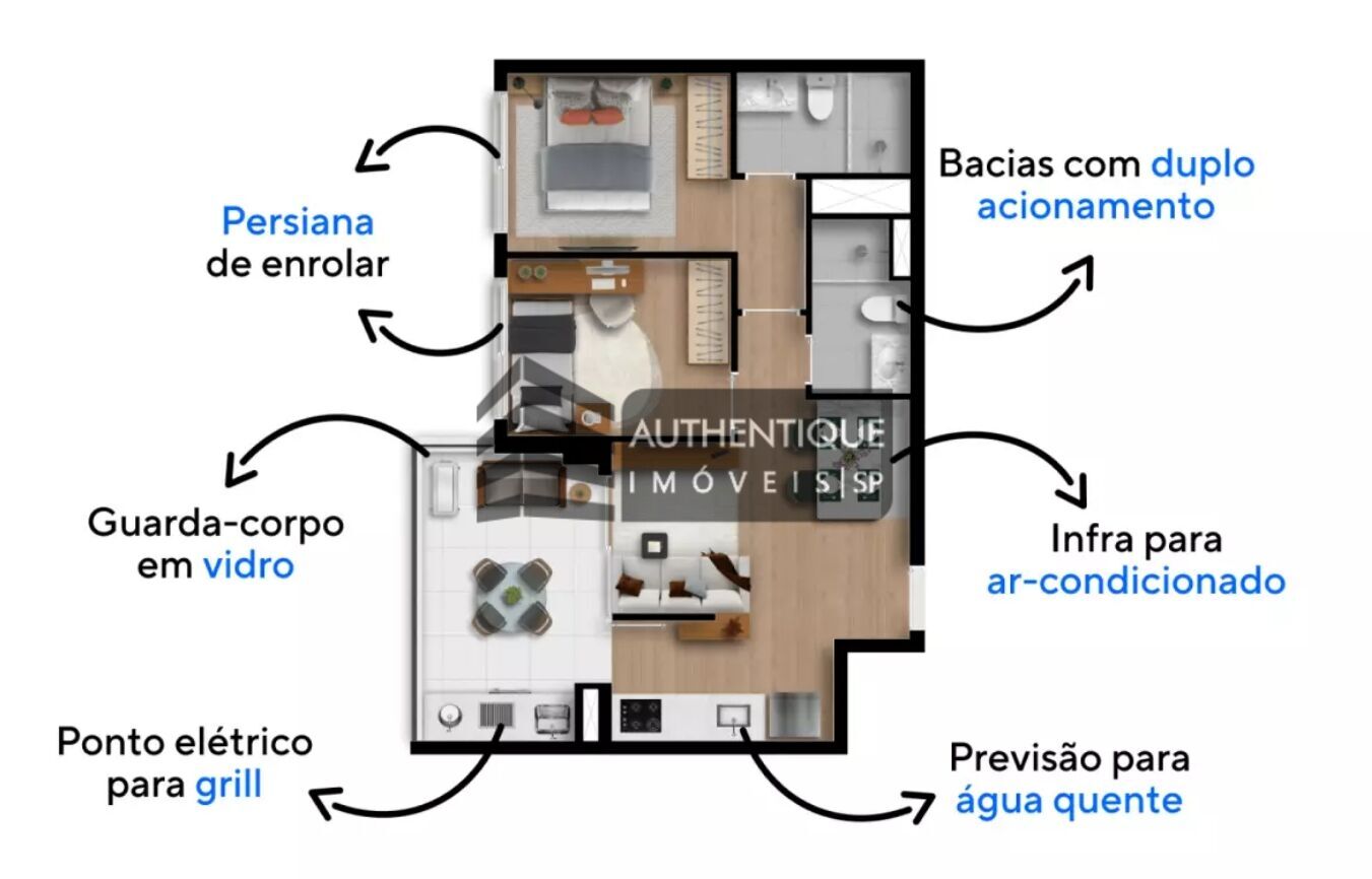 Apartamento à venda com 2 quartos, 57m² - Foto 13