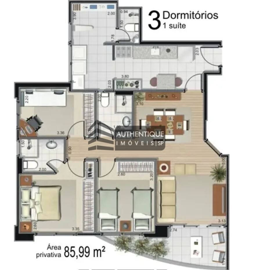 Apartamento à venda com 3 quartos, 86m² - Foto 11