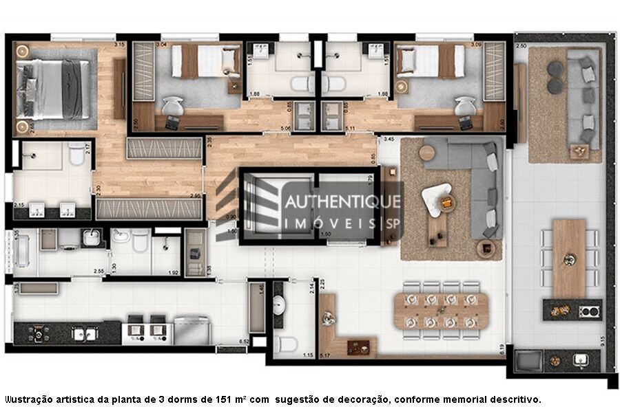 Apartamento à venda com 3 quartos, 151m² - Foto 13