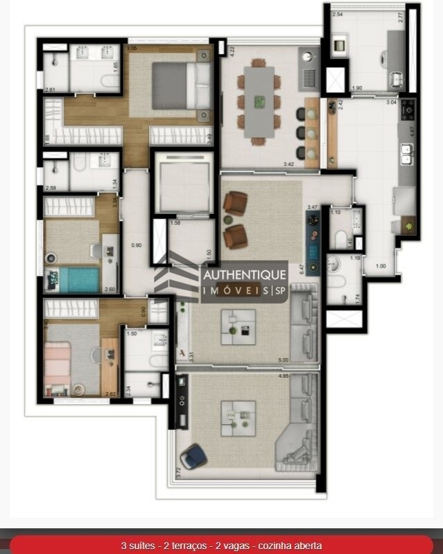Apartamento para alugar com 3 quartos, 166m² - Foto 34