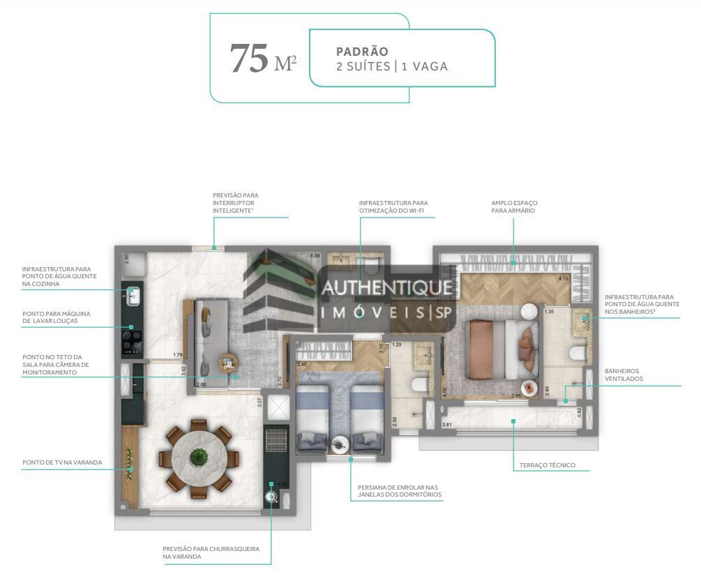 Apartamento à venda com 3 quartos, 125m² - Foto 18