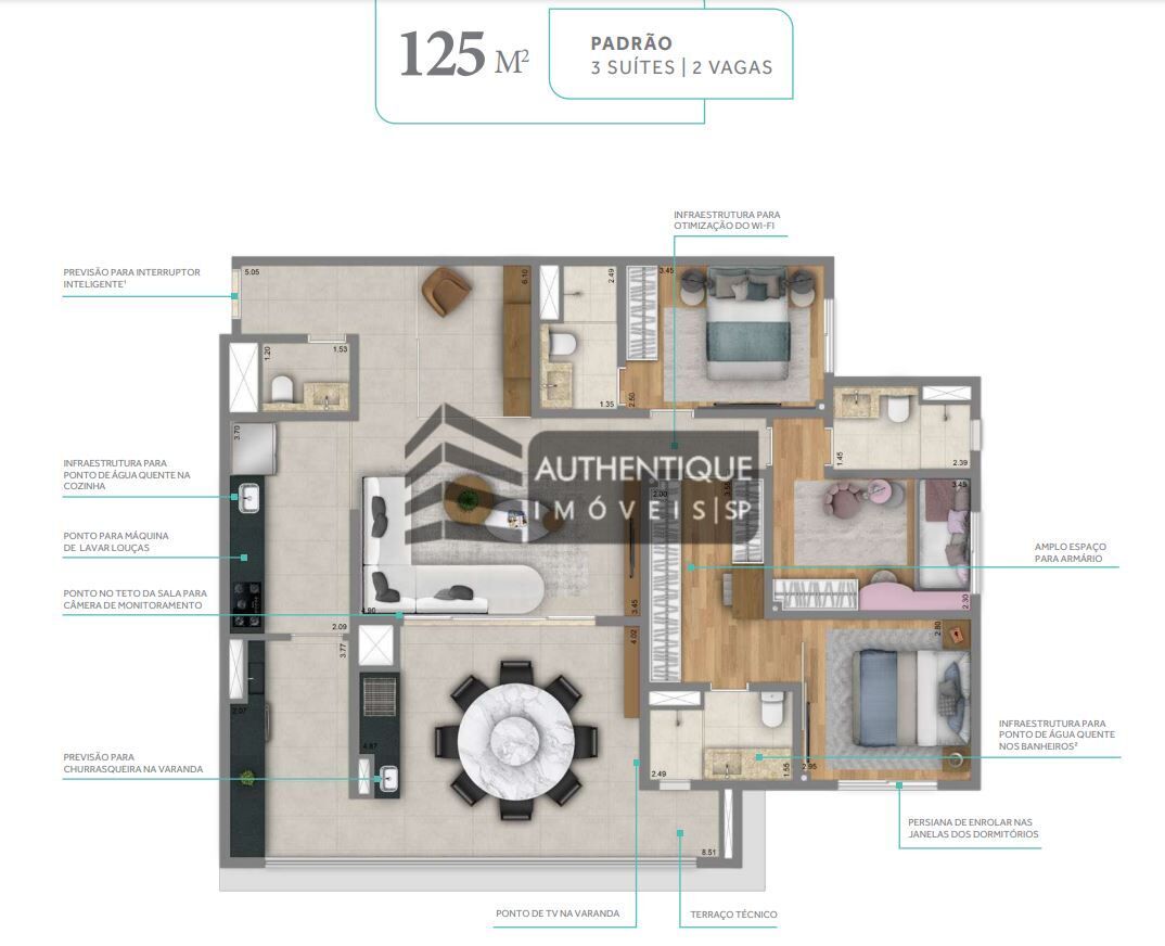 Apartamento à venda com 3 quartos, 125m² - Foto 24