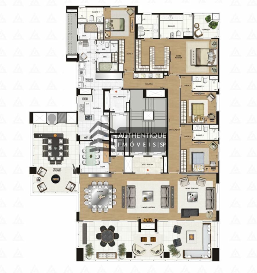 Apartamento à venda com 4 quartos, 343m² - Foto 15