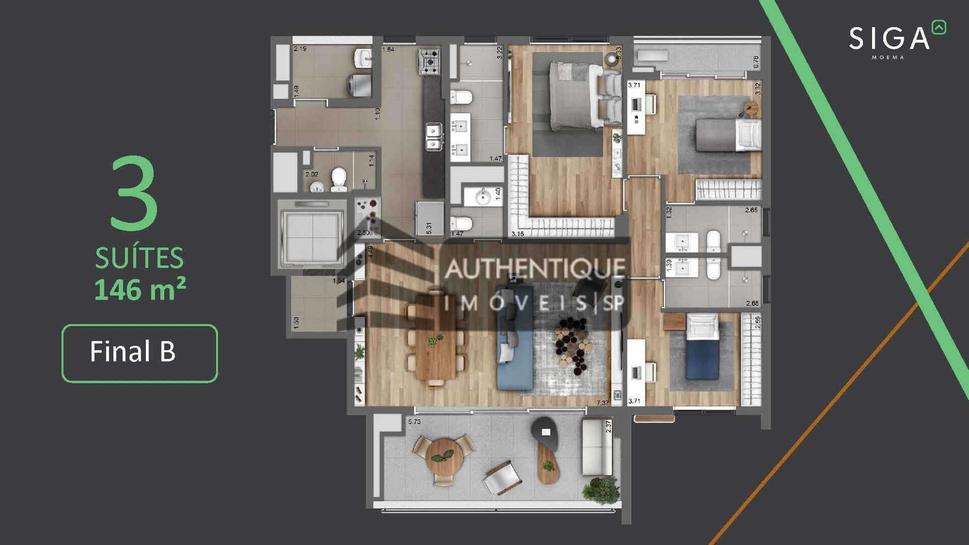 Apartamento à venda com 3 quartos, 149m² - Foto 37