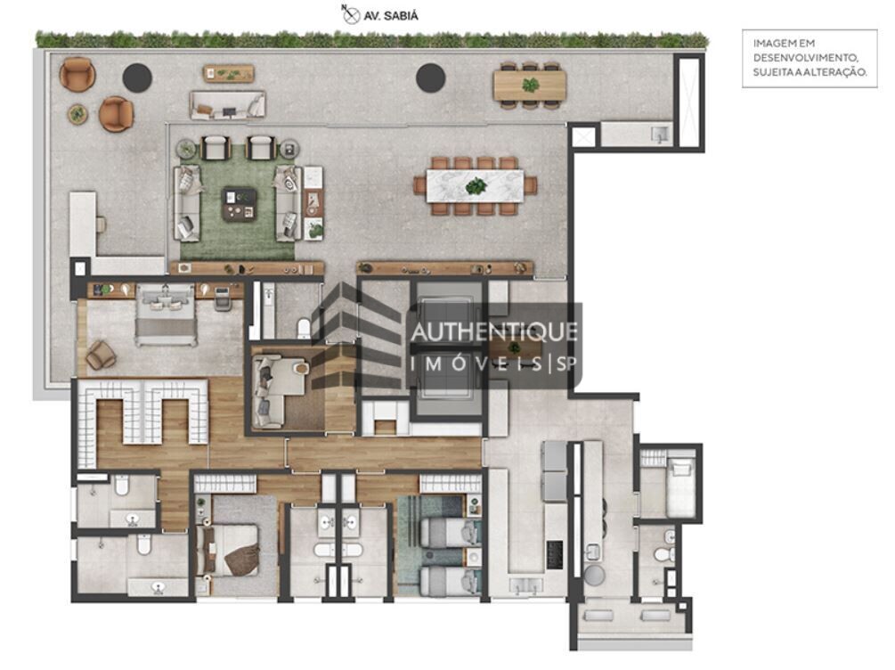 Apartamento à venda com 3 quartos, 317m² - Foto 8