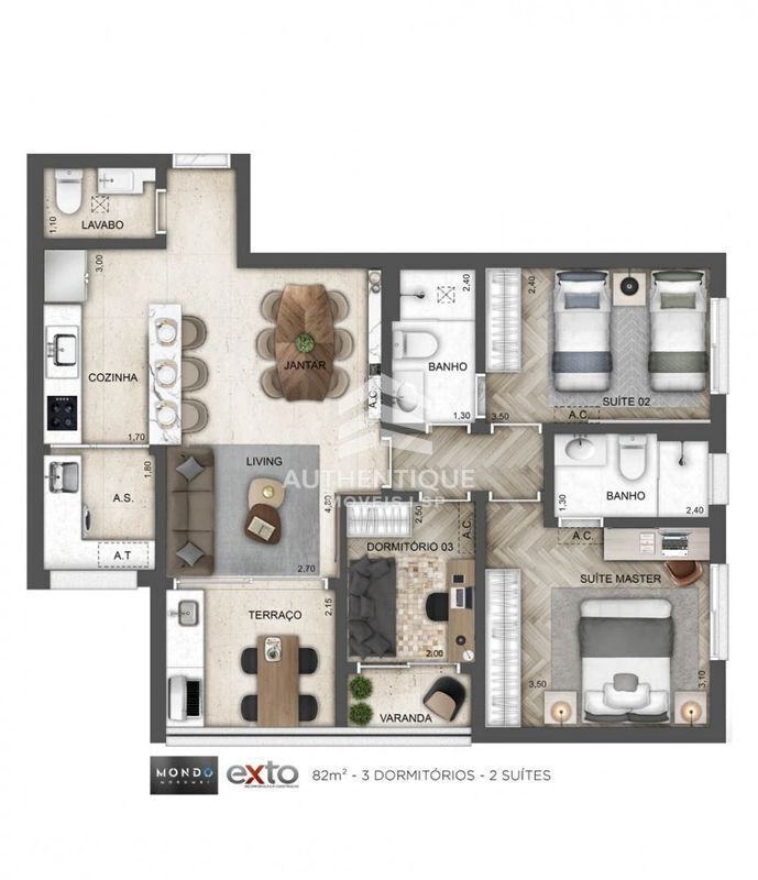 Apartamento, 3 quartos, 82 m² - Foto 19