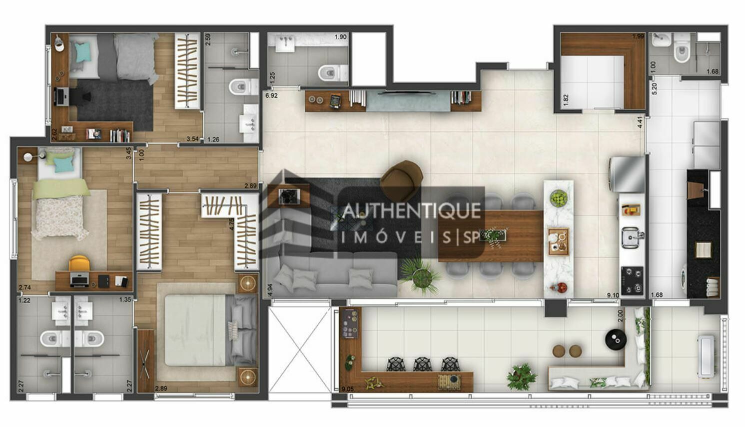 Apartamento à venda com 3 quartos, 140m² - Foto 22